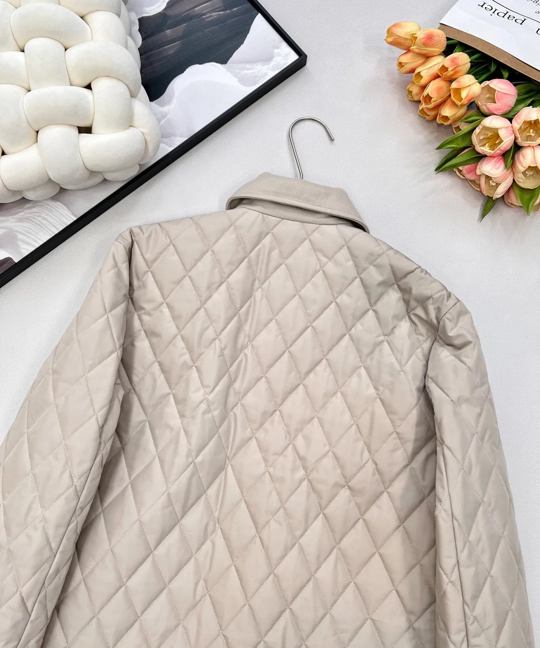 Diamond Quilted Cotton Jacket view 3