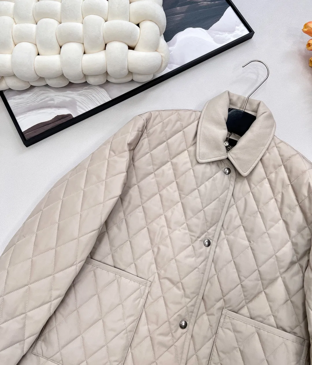 Diamond Quilted Cotton Jacket view 4