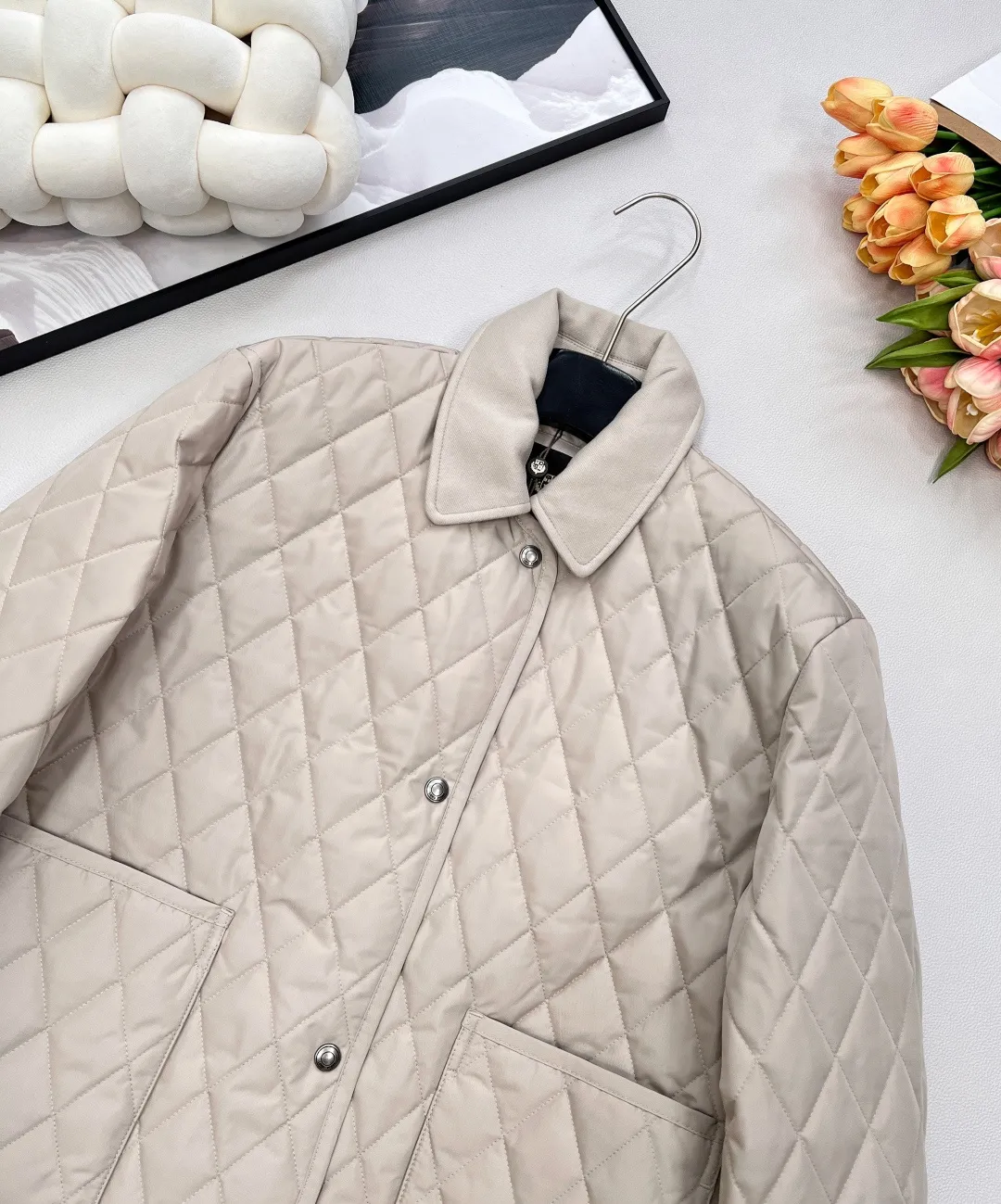 Diamond Quilted Cotton Jacket view 6