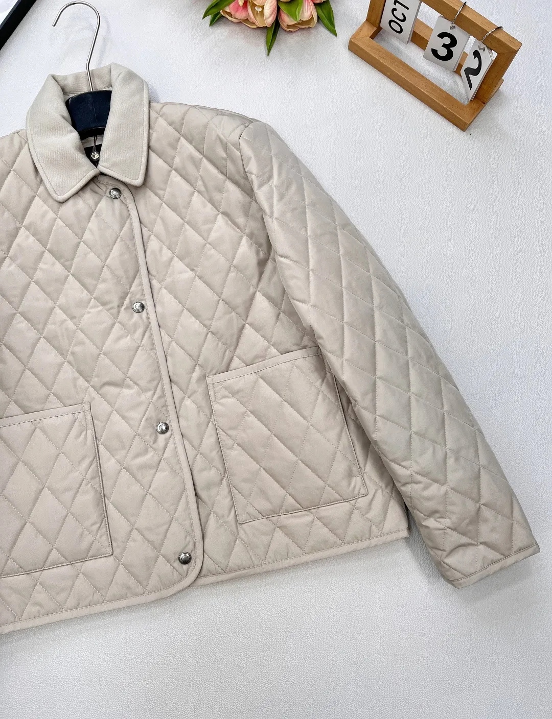 Diamond Quilted Cotton Jacket view 7