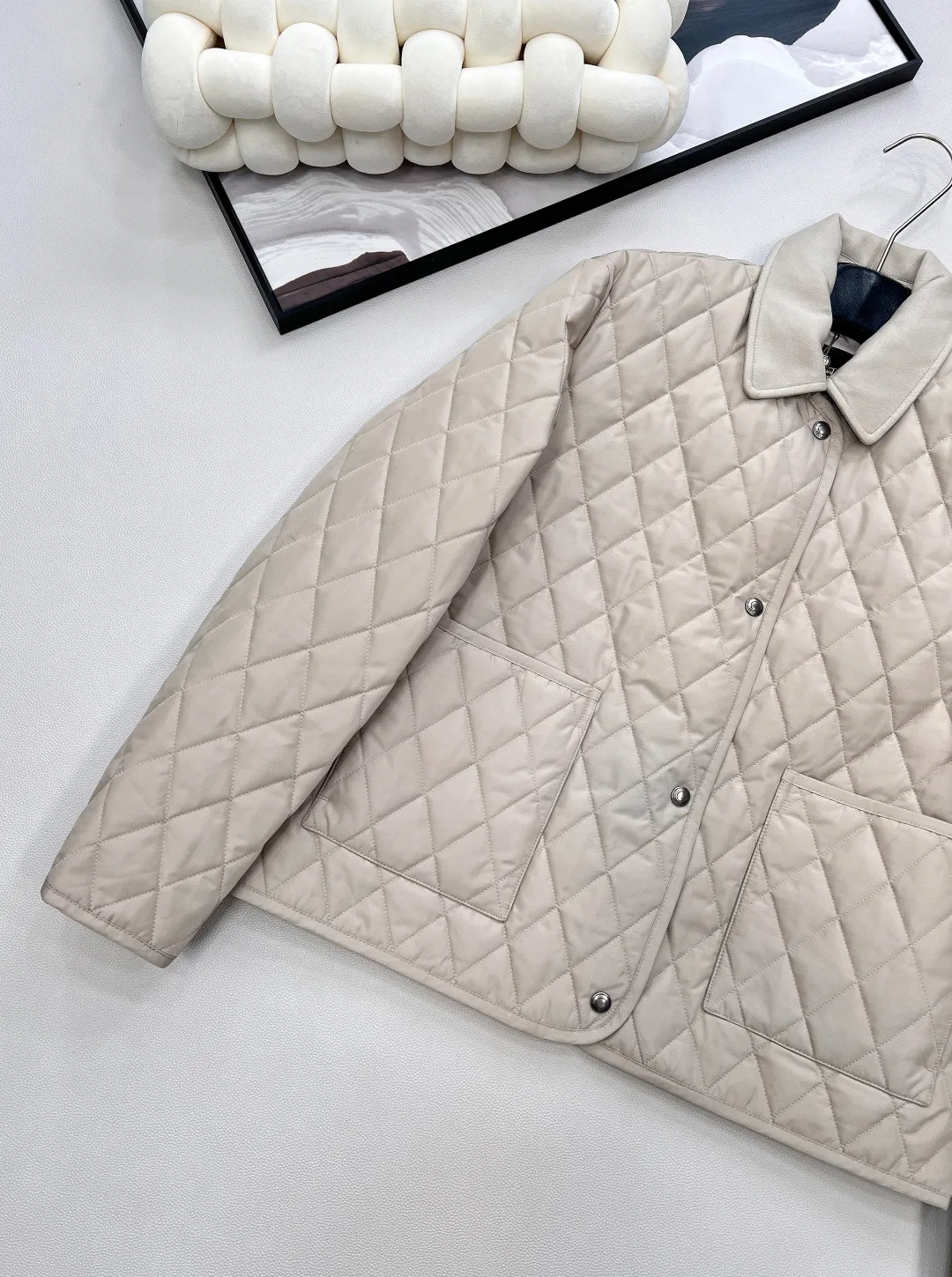 Diamond Quilted Cotton Jacket view 8